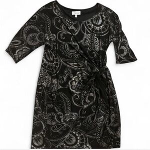 Robbie Bee NWT Metallic Pattern Print Dress